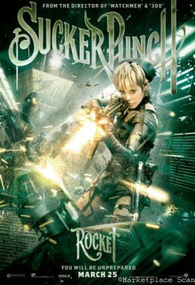 Sucker Punch Metal Movie Poster 8in x 12in