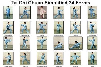 Tai Chi Chuan 24 Forms poster tin sign Wall Art
