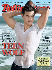 Taylor Lautner Rolling Stone Cover Photo Sign 8in x 12in