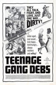 Teenage Gang Debs movie poster Sign 8in x 12in