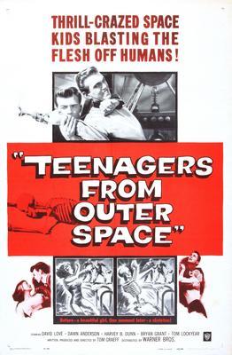 Teenagers From Outer Space Metal Movie Poster 8in x 12in The Poster Depot