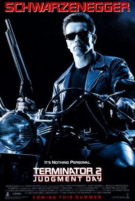 Terminator 2 Metal Movie Poster 8in x 12in