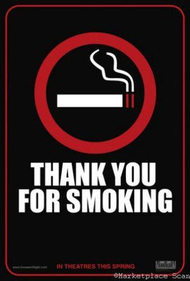 Thank You For Smoking Metal Movie Poster 8in x 12in