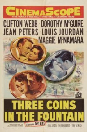 Three Coins In The Fountain Movie Poster 16in x 24in - Fame Collectibles
