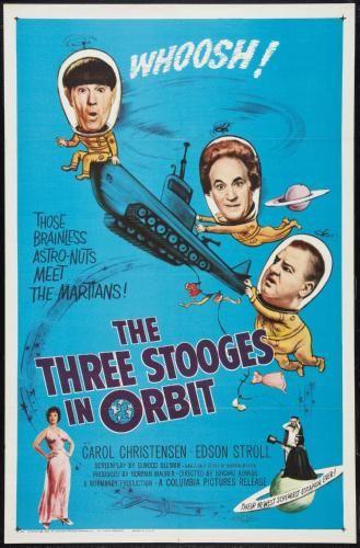 Three Stooges In Orbit movie poster Sign 8in x 12in