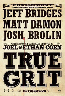 True Grit movie poster Metal Print 8in x 12in