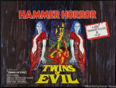 Twins Of Evil Metal Movie Poster 8in x 12in
