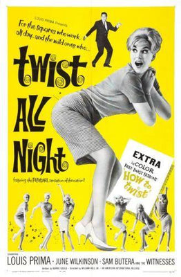 Twist All Night Metal Movie Poster 8in x 12in
