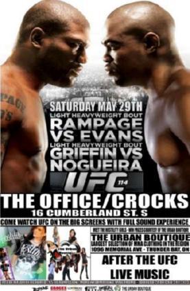 Ufc 114 Rampage Vs Evans Poster 27inx40in The Poster Depot