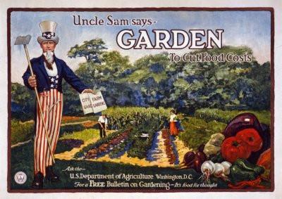War Propaganda Poster uncle sam says garden On Sale United States