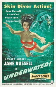 Underwater movie poster Sign 8in x 12in