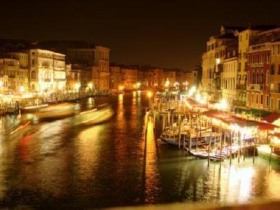 Venice At Night poster tin sign Wall Art