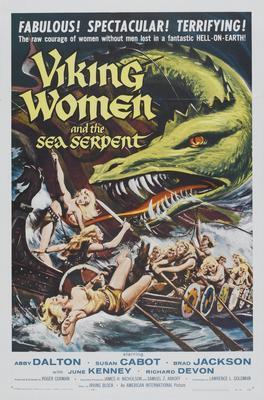 Viking Women And The Sea Serpent movie poster Sign 8in x 12in