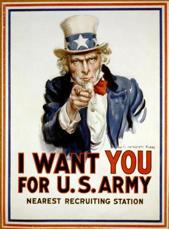 War Propaganda Art Poster Uncle Sam 24inx36in The Poster Depot