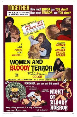 Women And Bloody Terror Metal Movie Poster 8in x 12in