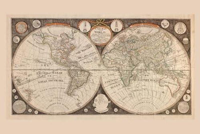 World Map 1799 Poster Historic Geography Art 27inx40in The Poster Depot