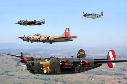 WW2 Airplane Formation Military Aviation Poster 24inx36in The Poster Depot