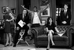 30 Rock Poster Black and White Poster On Sale United States