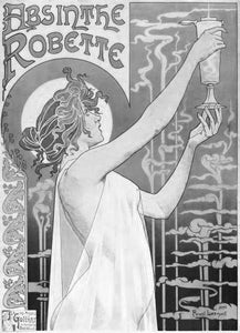 Absinthe Robette Poster Black and White Poster 27"x40"