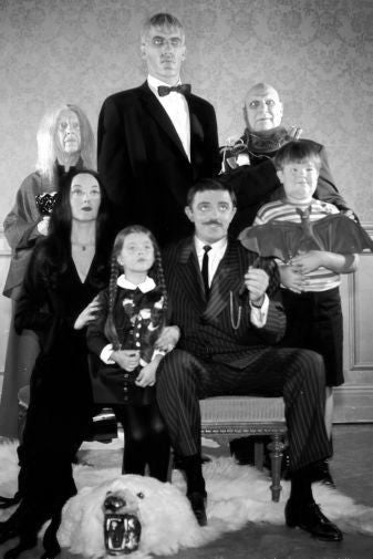 Addams Family Tv black and white poster
