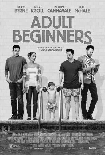 Adult Beginners black and white poster