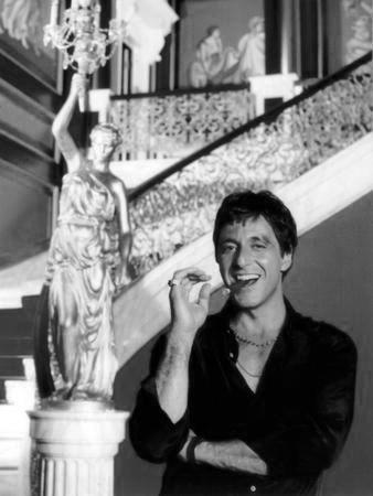Al Pacino Scarface poster Metal Sign Wall Art 8in x 12in 12"x16" Black and White The Poster Depot