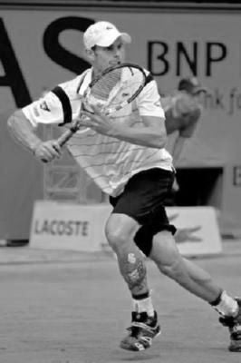 Andy Roddick black and white poster