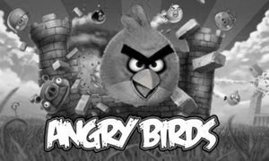 Angry Birds Poster Black and White Mini Poster 11"x17"