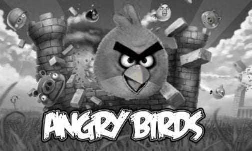Angry Birds Poster Black and White Mini Poster 11