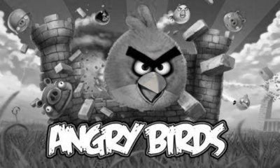 Angry Birds Poster Black and White Poster 27"x40" The Poster Depot