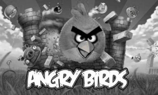 Angry Birds Poster Black and White Poster 16