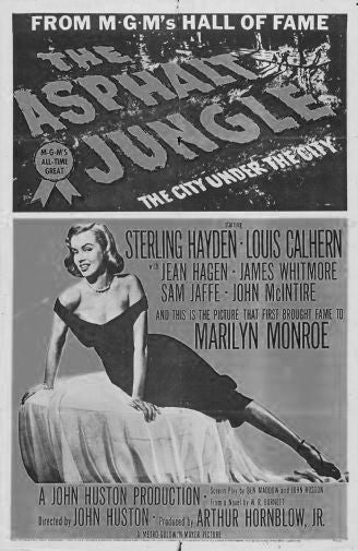 Asphalt Jungle The Black and White poster for sale cheap United States USA