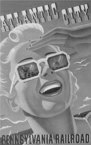 Railroad Atlantic City 1940 Poster Black/White 27x40 Poster  The Poster Depot