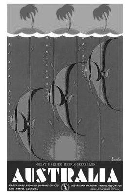 Australia Great Barrier Reef Poster Black and White Poster 24x36 The Poster Depot