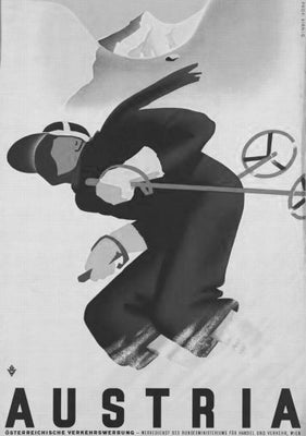 Austria Poster Black and White Mini Poster 11"x17"