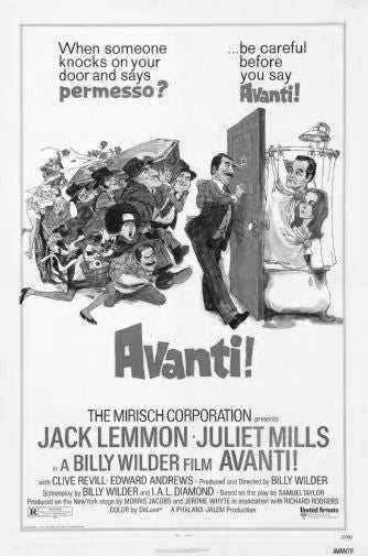 Avanti Black and White poster for sale cheap United States USA