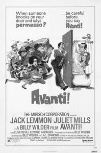 Avanti black and white poster