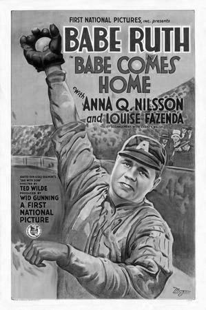 Babe Ruth black and white poster
