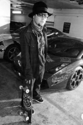 Bam Margera black and white poster