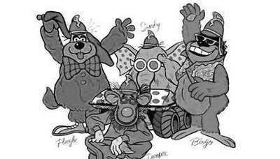 Banana Splits The black and white poster