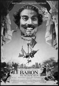 Baron Munchausen black and white poster