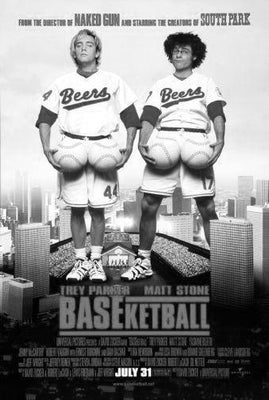 Baseketball black and white poster