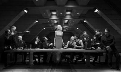 Battlestar Galactica Poster Black and White Poster On Sale United States