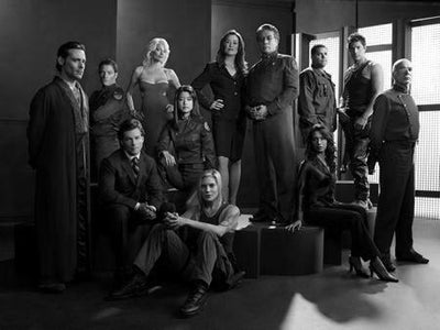 Battlestar Galactica Poster Black and White Poster 16"x24"