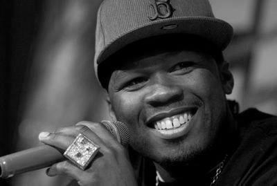 50 Cent black and white poster