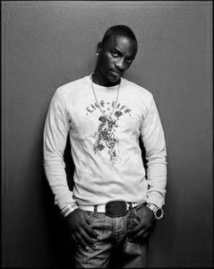 Akon Poster Black and White Mini Poster 11"x17"