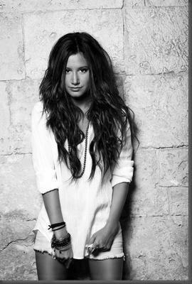 Ashley Tisdale black and white poster