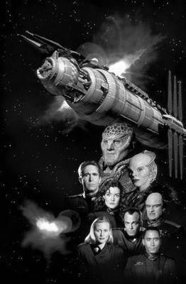 Babylon 5 black and white poster