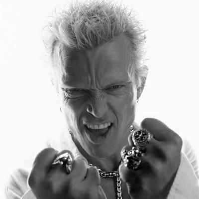 Billy Idol black and white poster