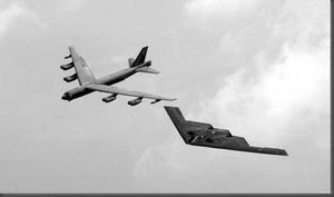 Bombers Stealth Bomber B52 Poster Black and White Mini Poster 11"x17"